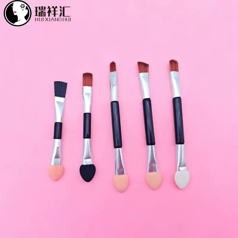 跨境化妆刷单支眼影刷斜头刷双头刷唇刷美妆工具便携套装斜头唇刷