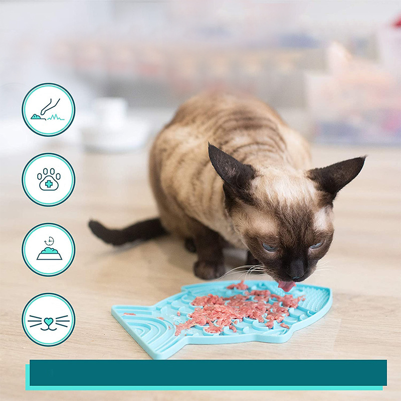 亚马逊新款宠物喂食碗慢食盘   硅胶缓食垫防噎碗   硅胶猫狗舔垫