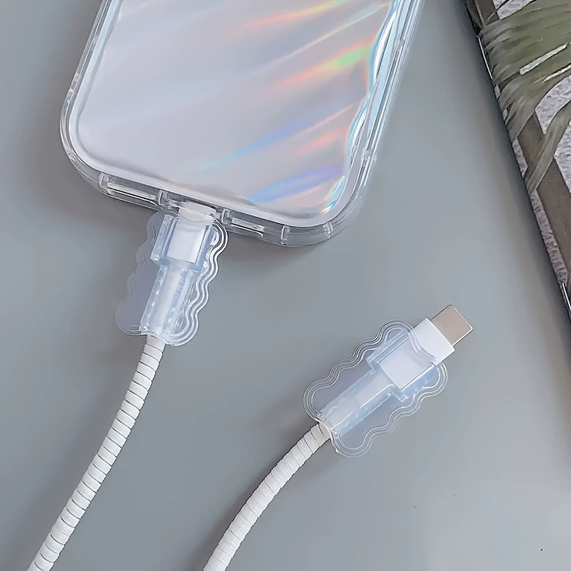 Apple Brand Charger with Wavy Transparent Protective Case 20W Bite Wire Cable