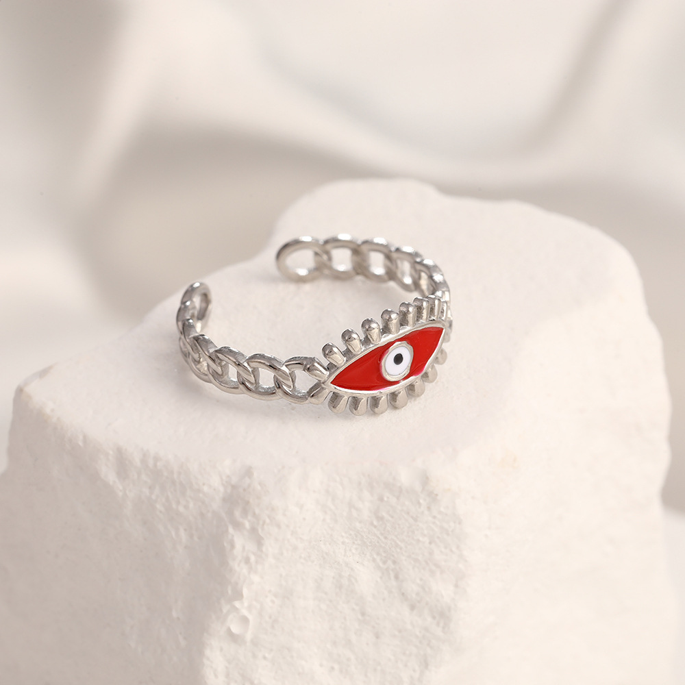 8g Weight 18K Gold Plated Plating Material Open Rings Classification Adjustable Ring Size 1 Piece Quantity Holiday, Daily Occasion 304 Stainless Steel Material Star, Oval, Wings Pattern Unisex Gender Enamel Design Simple Style, IG Style Style Wholesale Jewelry IG Style Simple Style Star Oval Wings 304 Stainless Steel 18K Gold Plated Enamel Open Rings 14