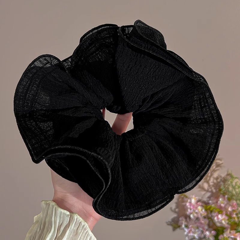 Anillo para el cabello de intestino grueso de gran tamaño coreano, bufanda cuadrada de alta calidad femenina, cuerda para el cabello, banda elástica y duradera, flor de viento perezosa
