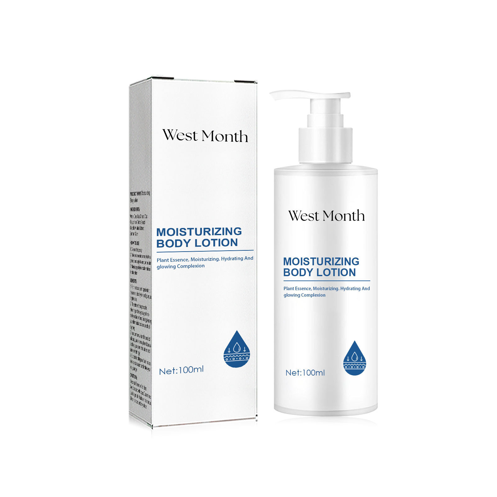 West&Month Brightening Moisturizing Body Milk Repara Frango para Prevenir Pele Seca, Suavizar, Iluminar e Embelezar a Pele_voghion.com