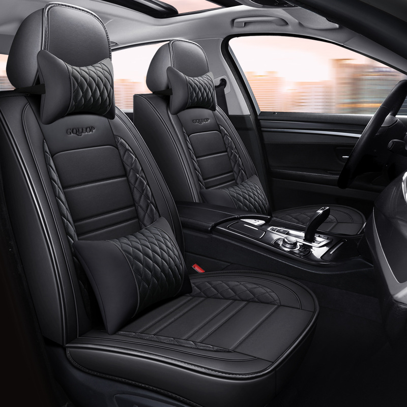 Foreign trade car seat cushion factory direct all-inclusive full leather small diamond four seasons general car seat cushion