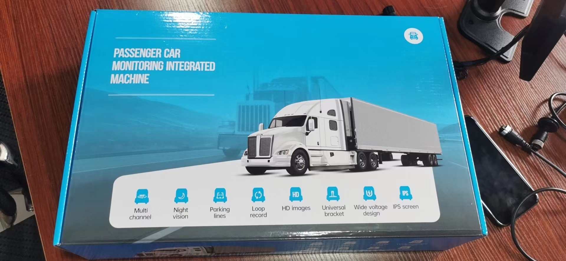 Truck 2-way monitoring driving recorder reversing Image integrated machine harvester HD night vision King 24V1