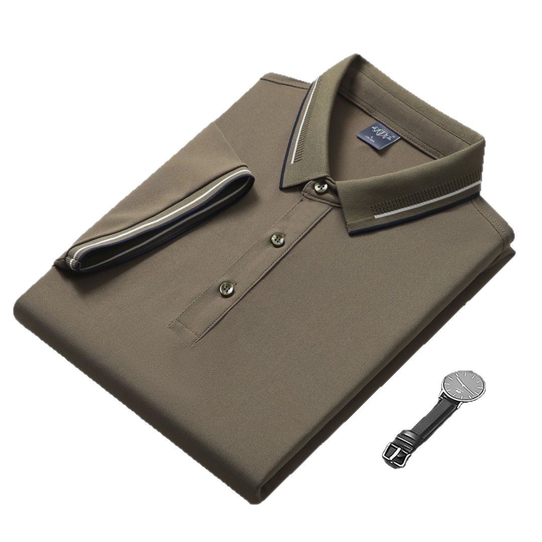 Camiseta Polo de Manga Corta para Hombre, Estilo Verano 2026, Suave, Fresca, Transpirable, Elástica y Agradable al Tacto, para Negocios, Dropshipping