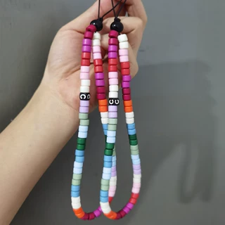张婧仪同款手机链ins~彩虹色手机绳包包挂链女生手腕挂绳短款挂饰