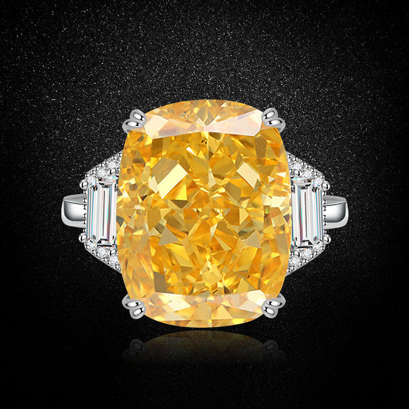 Women's Gender Wholesale Jewelry Elegant Geometric Copper High Carbon Diamond Plating Adjustable Ring