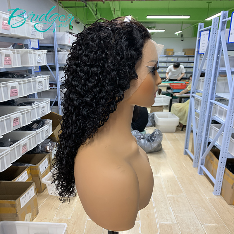 13*4 Splicing Headgear New curly1 Natural Color Real Human Hair Wig human hair wigs_voghion.com