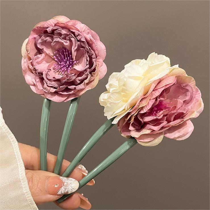 Flores en forma de U pinzas de cabello para mujeres 2024 nuevo pinzas de cabello pinzas