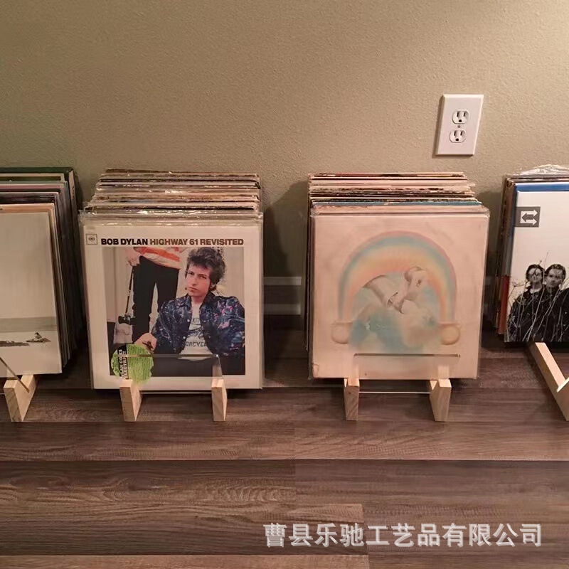 Amazon American Style Wooden Portable Foldable Record Display Stand Creative Simple Photo Frame Table