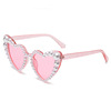 Sunglasses heart shaped from pearl, marine brand cute glasses heart-shaped, European style