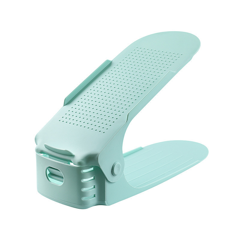 Douyin mismo estilo zapatero ajustable zapatos zapatero que ahorra espacio artefacto de almacenamiento plástico de doble capa fácil de usar hacia arriba y hacia abajo