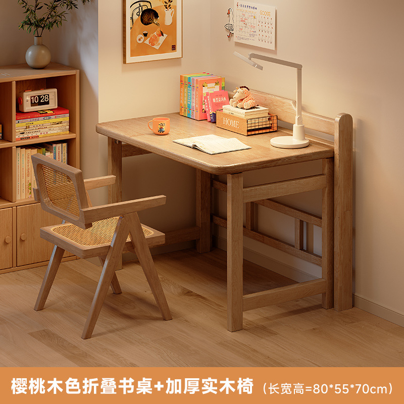 Escritorio plegable de madera maciza Dormitorio del hogar del estudiante Mesa simple Escritorio de escritorio junto a la cama Escritorio de estudio Escritorio de computadora Escritorio