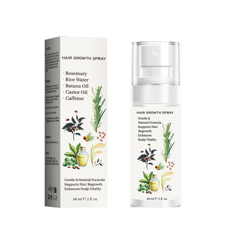 Cross-Border Amazon Natural Hair Oil Spray Relieves Thinning Hair and Thickens Hair No-Wash Hair Spray 60ml