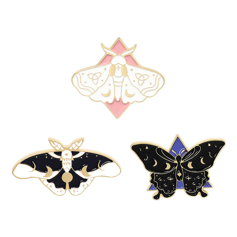 Serie animal creativo broche exquisito diseño de dibujos animados mariposa luminosa 18 unidades traje insignia accesorios en stock al por mayor
