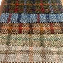 全毛色织五彩法兰格时装春秋衬衫鞋材箱包靠枕精纺面料500G薄毛呢