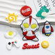 Cartoon Ultraman diy soft adhesive patch decoration mobile phone case slippers shoe buckle cup material accessories storage box stickers