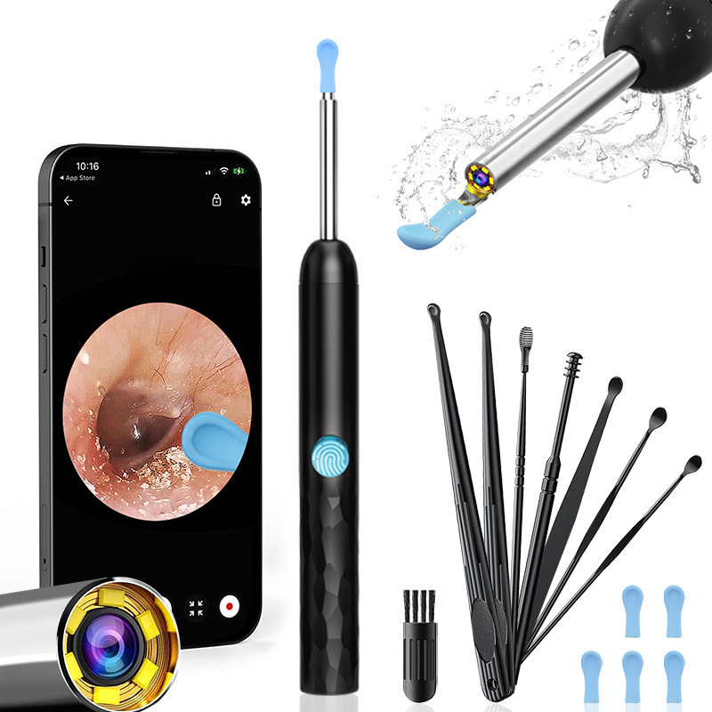 新型越境携帯電話用ビジュアル耳かき、高画質耳かき、発光スマート耳かきセット、ライト付き耳かきツール|undefined