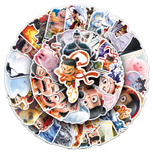 60张哪吒贴纸动漫热门动画卡通可爱人物收纳盒防水文具笔记本DIY