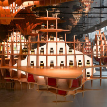 厂家直销香水展示架悬挂小样香薰中岛架木质散装汽车香水展示架子