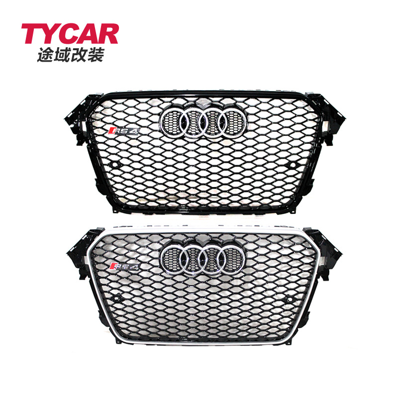 Aplicable a 13-16 b8.5 Audi A4 modificado RS4 malla media panal rejilla de admisión parachoques decoración Accesorios image 6
