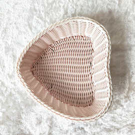 混批cd筐遥控器首饰编织桌面藤编塑料新款喜收纳篮篮子篮子收纳糖