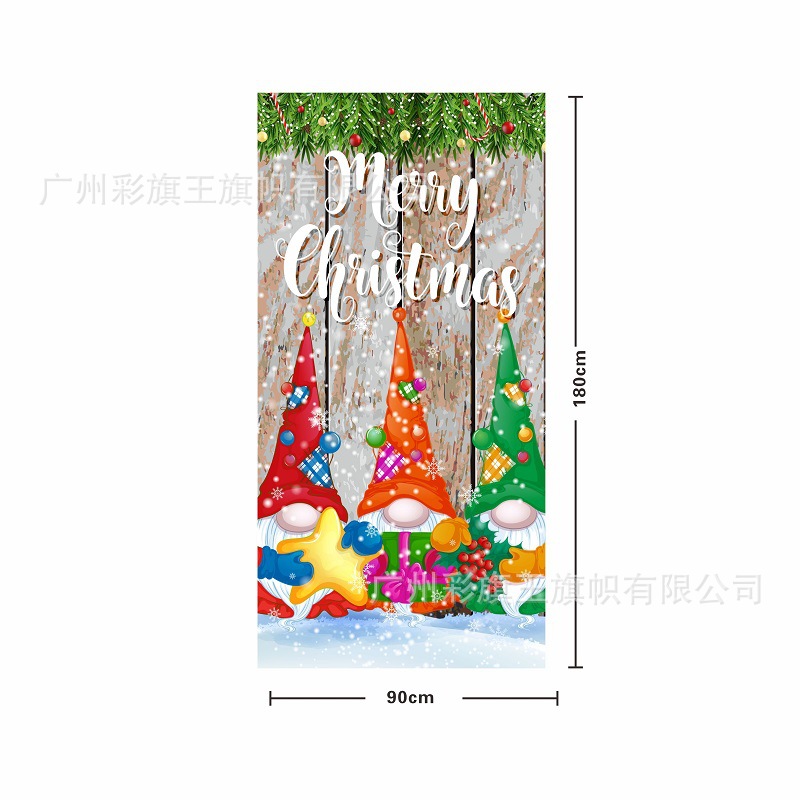 Transfronterizo Amazon Santa Claus puerta cubierta cortina Navidad atmósfera decoración de la fiesta diseño marco de puerta fondo pegatinas de puerta