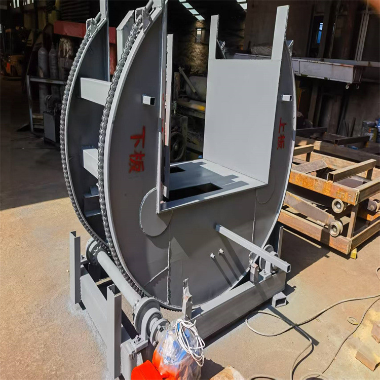 V型防侧滑钢卷铝卷翻转机石材钢板180度液压翻板机90度翻包翻卷机