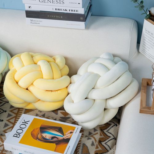 Amazon Cross-border Ins Knot Woven Throw Pillow Denmark Knot Chinese Knot Sofa Bed Balcony Decor Cushion