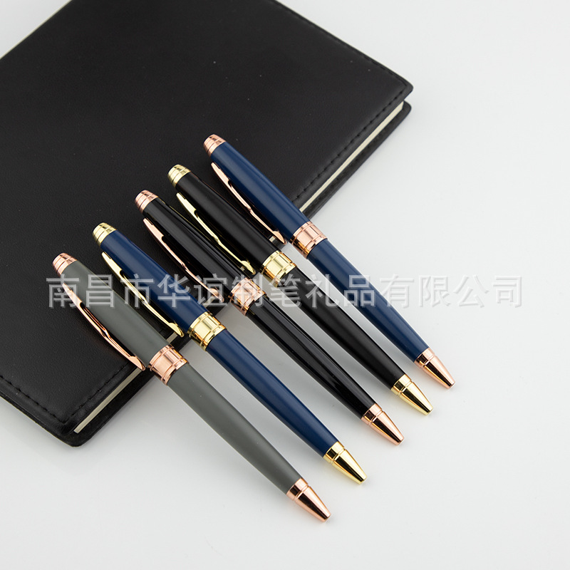 2024 nueva fábrica de bolígrafos metálicos en stock bolígrafos metálicos transfronterizos regalos comerciales pueden agregar logotipo