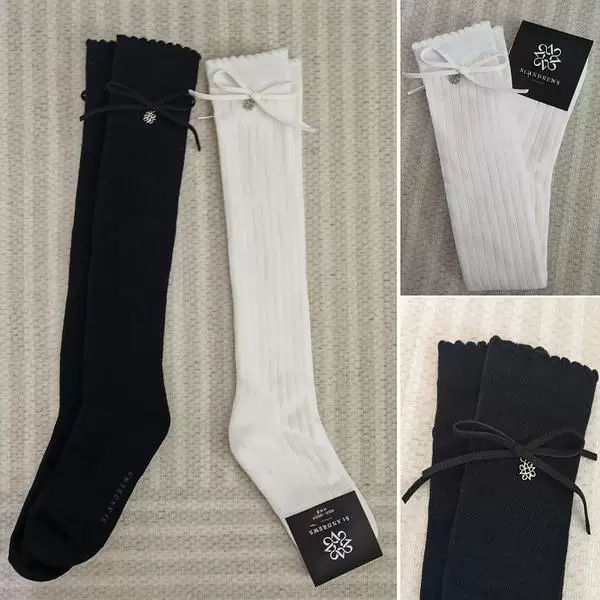 Winter Socks 25 Original Golf Socks Thickened Warm Towel Socks 38cm Bowknot Small Hardware Long Socks