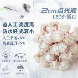 led2公分点光源 2公分穿孔灯 led外露灯 冲孔灯牌广告光源