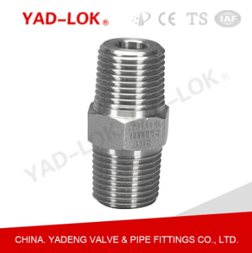 YADLOK亚登不锈钢六角双外丝管接头 对丝 直接 厂家直供