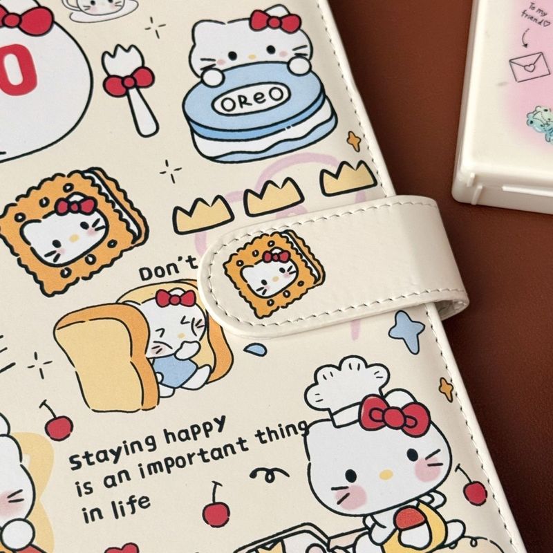 甜点凯蒂猫a5卡册4宫格pu收纳册diy皮质封面拍立得小卡收藏册相册|undefined