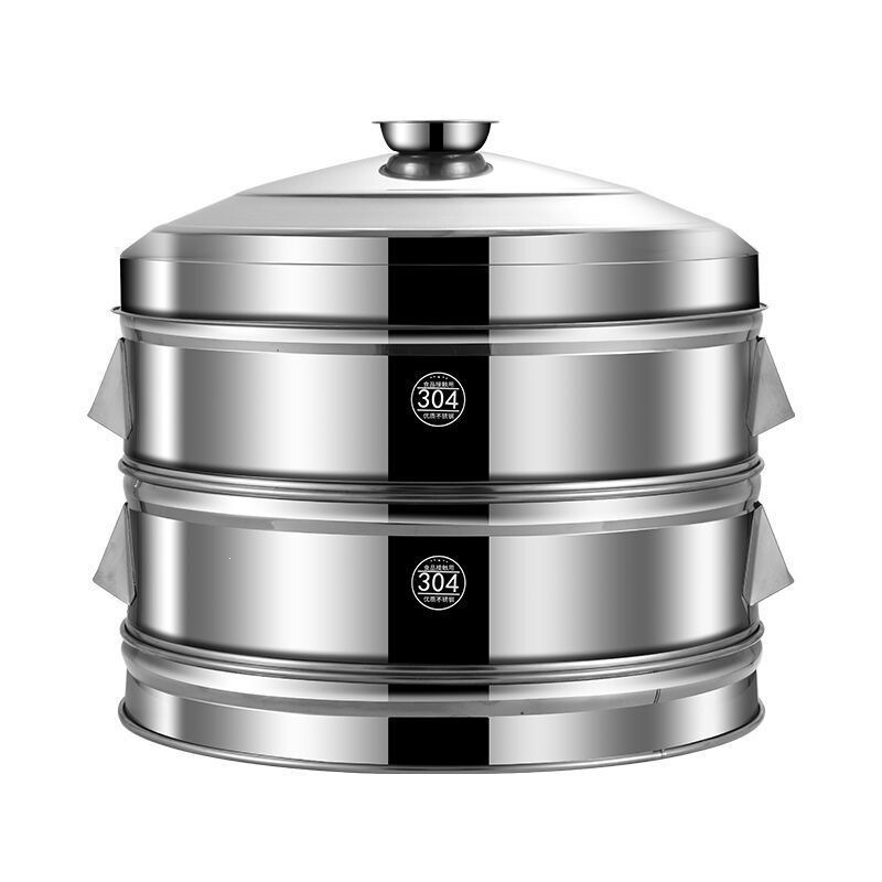 Extra-thick stainless steel steamer basket, extra-large size for commercial use, large-capacity multi-layer commercial steamer for steaming fish, buns, and dumplings Extra-thick stainless steel steamer basket, extra-large size for commercial use, large-capacity multi-layer commercial steamer for steaming fish, buns, and dumplings