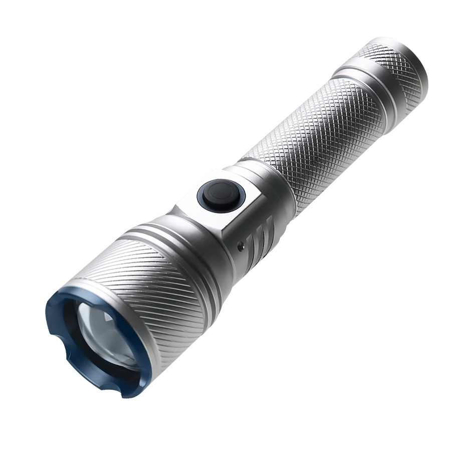 Ventas transfronterizas de láser blanco de carga directa luz brillante linterna de luz superbrillante al aire libre de alta potencia de carga de linterna LED