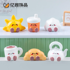 かわいいミルクティーホーネット、癒しの小物、人形、DIY装飾、ブラインドバッグアクセサリー、車のデスクトップ装飾品