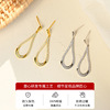 Small design earrings, Korean style, silver 925 sample, light luxury style