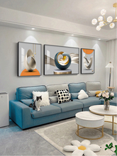 轻奢客厅装饰画现代简约沙发背景墙挂画新款三联画高级感大气壁画