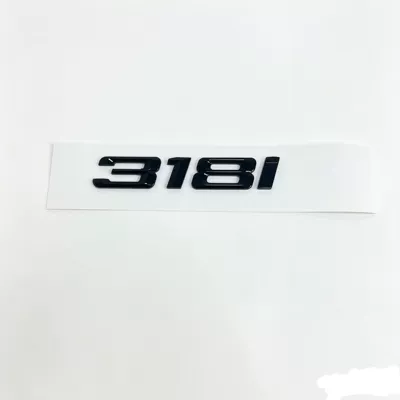 Car logo, the rear emblem with displacement - older-model-bmw-318i-in-glossy-black