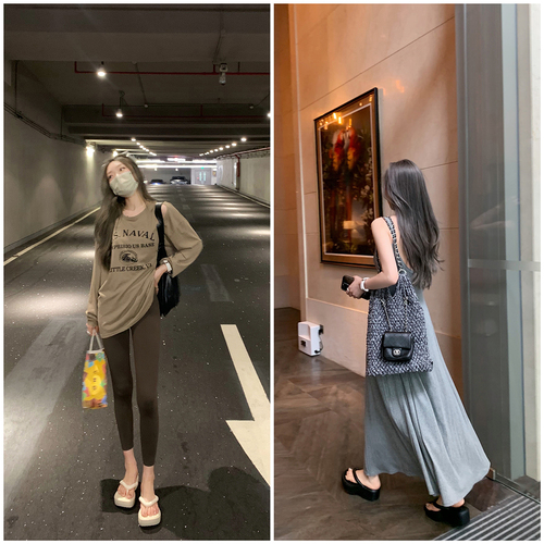 Grape Mama Studio Lee Summer New Slushy Thick Heel Round Toe Padded Herringbone Flat Sandals for Women