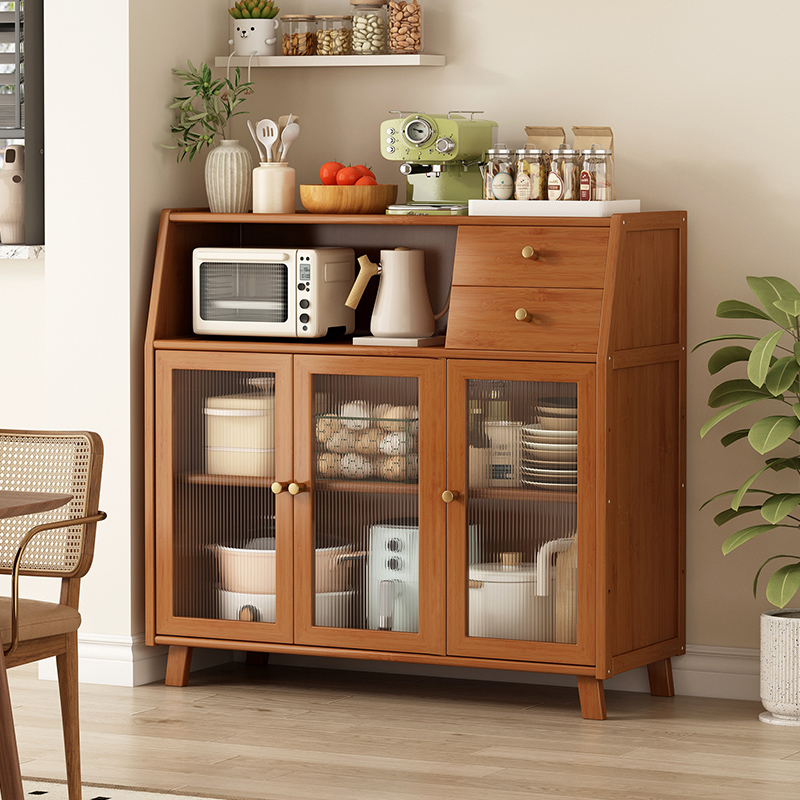 Japanese-Style Home Simple Modern Sideboard Storage Cabinet New Living Room Storage Cabinet Kitchen Tea Cabinet Miscellaneous Cabinet