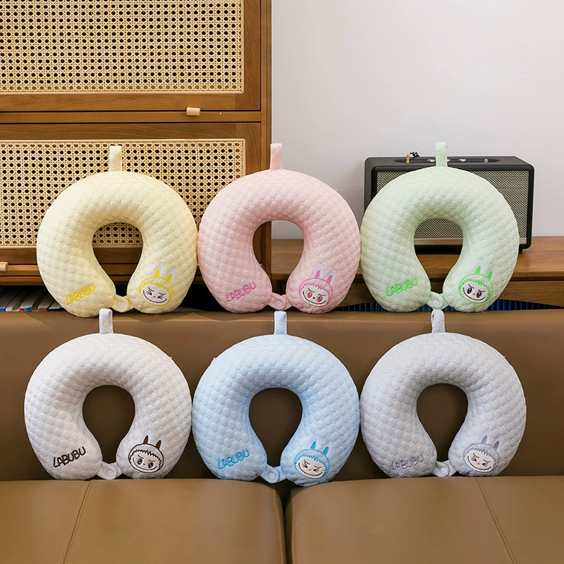 Симпатичная U-образная подушка ледяная фасоль динозавр кукла кот хаски кролик подушка летняя сиеста офисная подушка