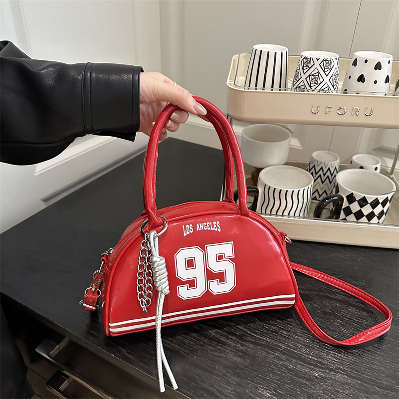 Unique Designer Versatile Women's Shoulder Bag, New Digital Print Commuter Relaxed Korean Style Ins Crossbody Bag
