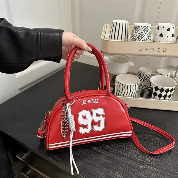 Unique Designer Versatile Women's Shoulder Bag, New Digital Print Commuter Relaxed Korean Style Ins Crossbody Bag