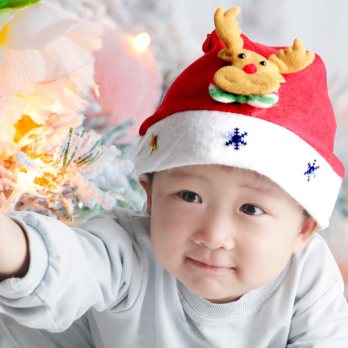 New luminous children's Christmas hat Party decoration Christmas hat Christmas gift Ordinary Christmas hat wholesale