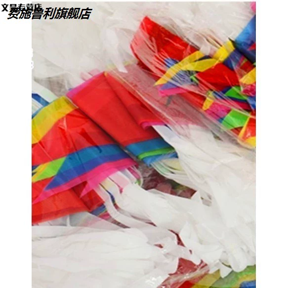 Строительный дорожный флаг, красочный флаг, предупреждающий треугольник на строительной площадке, изолирующий пояс, красочная предупреждающая линия, небольшой красный флаг, веревка