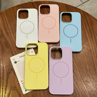 多巴胺液态硅胶磁吸适用iPhone16promax手机壳苹果15亲肤保护套14