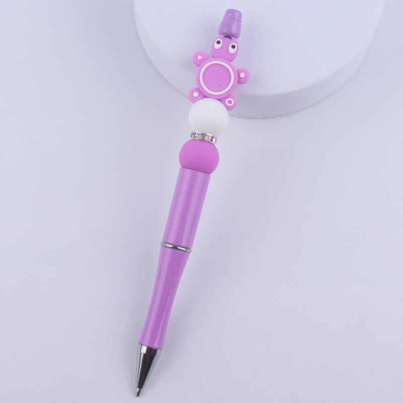 Plastic Material Animal Pattern Cute Style Creative Cartoon Animal Silicone Bead Color Ballpoint Pen