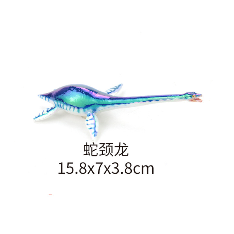 跨境创意恐龙冰箱贴七彩实心仿真恐龙玩具模型儿童玩具套装摆件|undefined